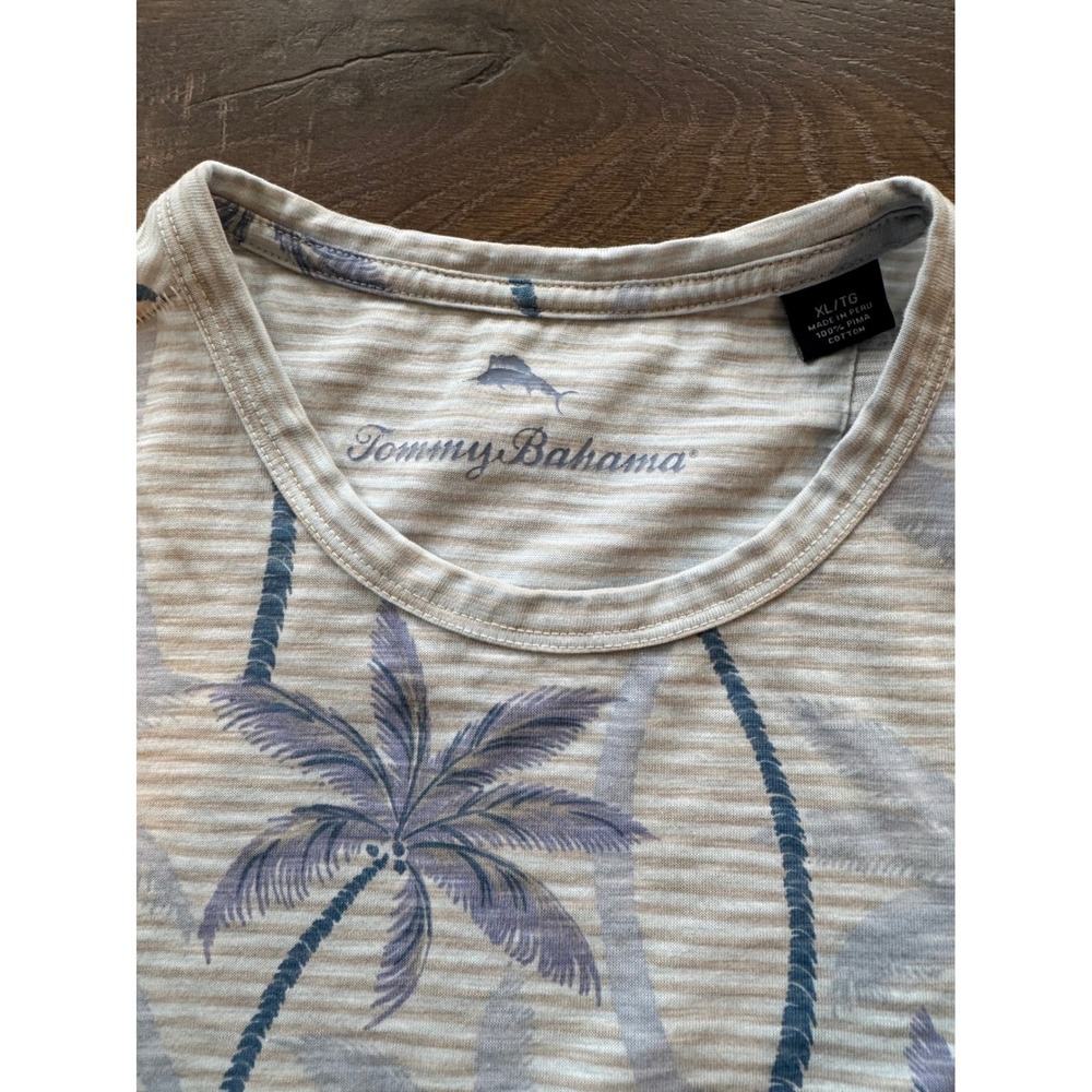 Tommy Bahama Mens XL TG Palm Tree Print Long Sleeve Shirt 100% Pima Cotton - Picture 5 of 6